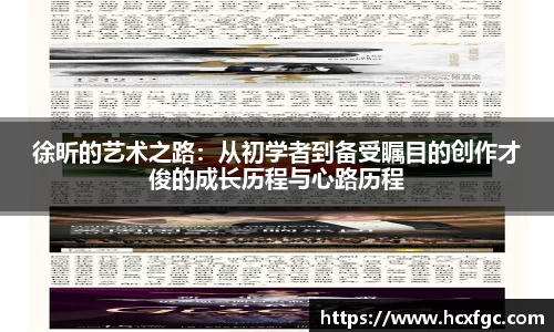 徐昕的艺术之路：从初学者到备受瞩目的创作才俊的成长历程与心路历程